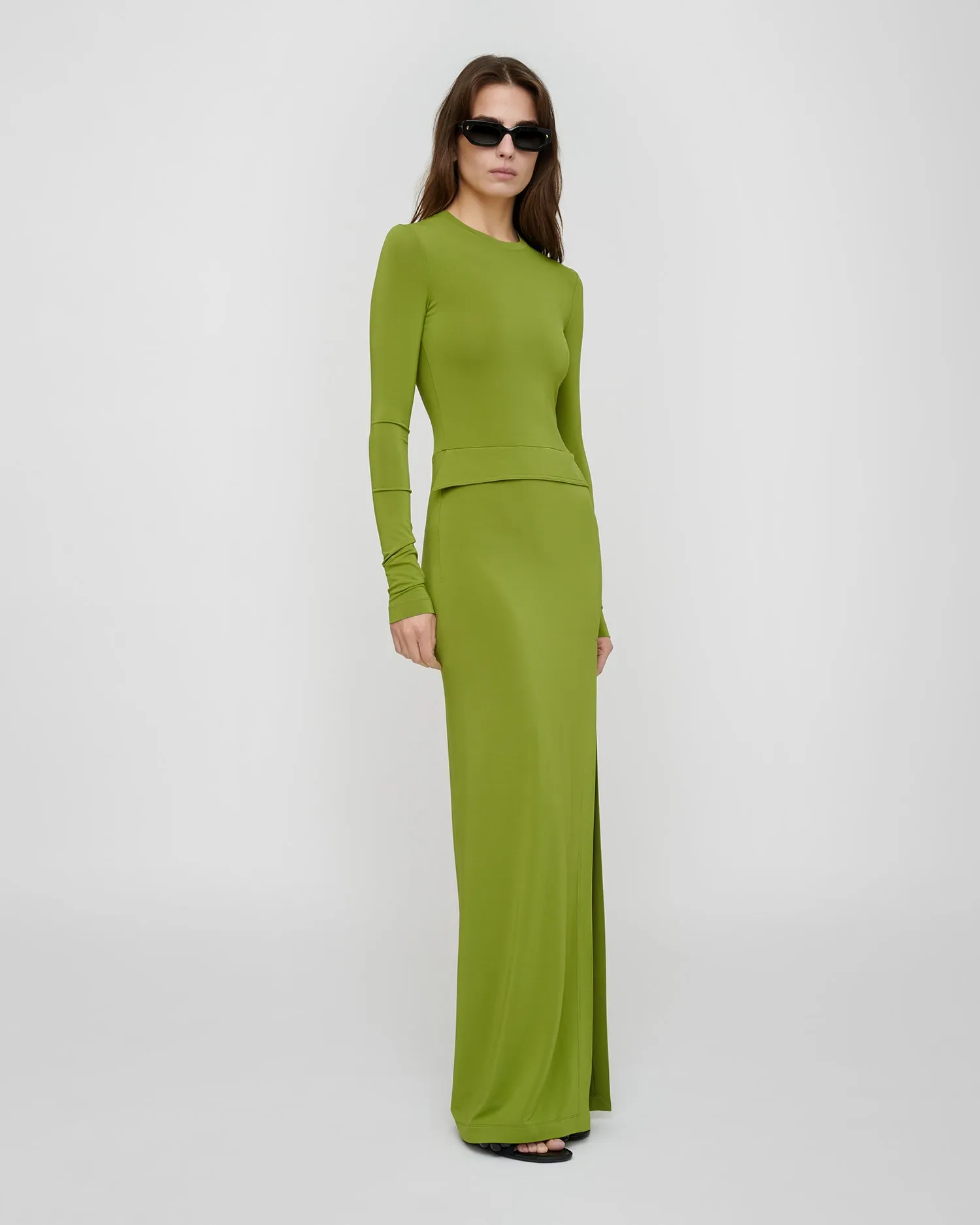 Shada - Fluid Jersey Dress - Green sold by Nanushka