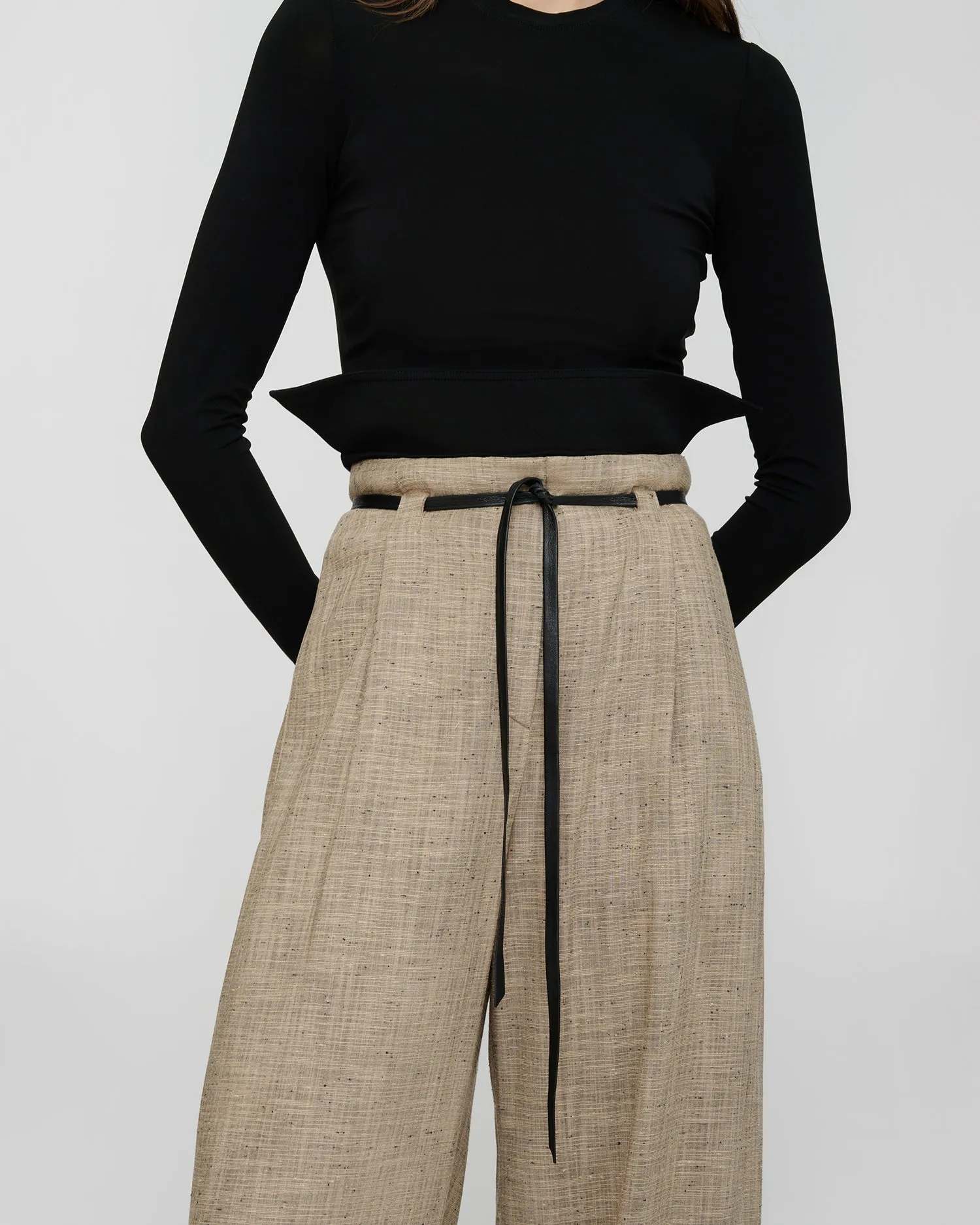 Raveen - Fluid Jersey Top - Black sold by Nanushka product image thumbnail 2