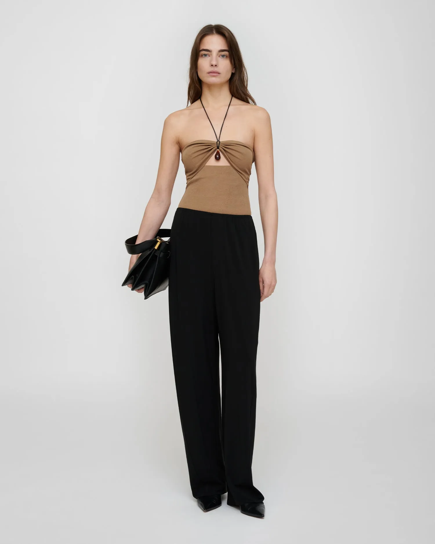 Zoela - Fluid Jersey Pants - Black sold by Nanushka product image thumbnail 3