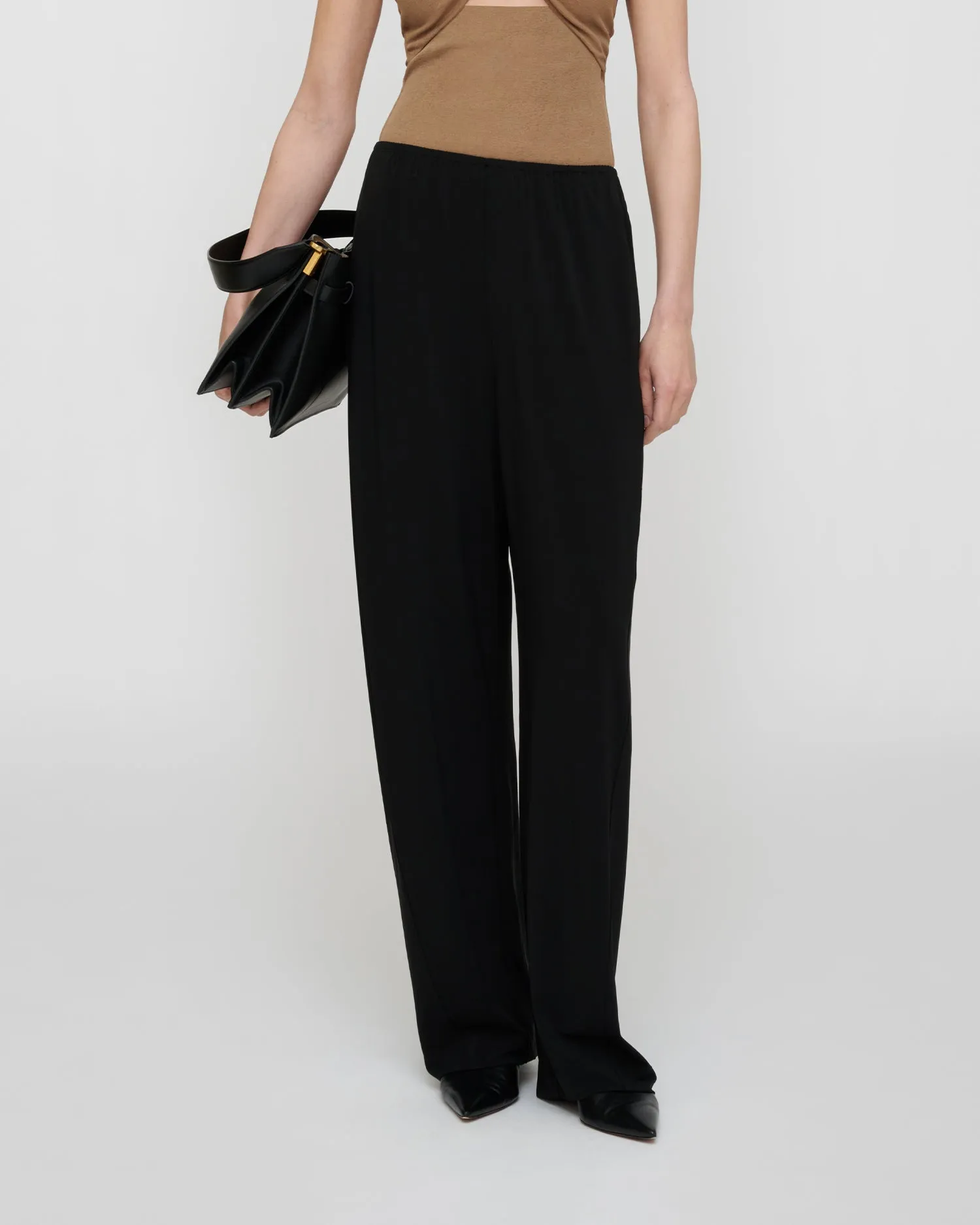 Zoela - Fluid Jersey Pants - Black sold by Nanushka