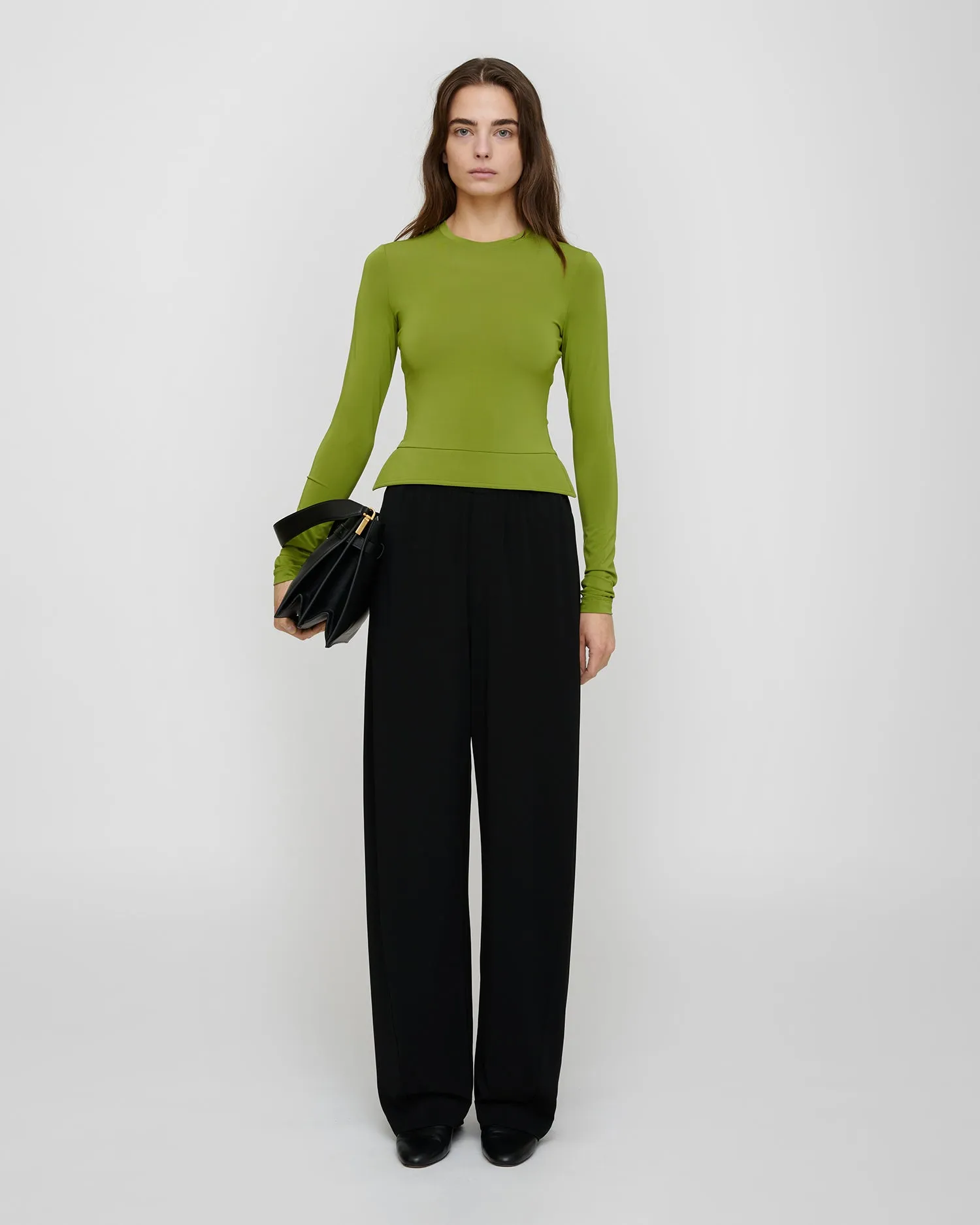 Raveen - Fluid Jersey Top - Green sold by Nanushka product image thumbnail 3