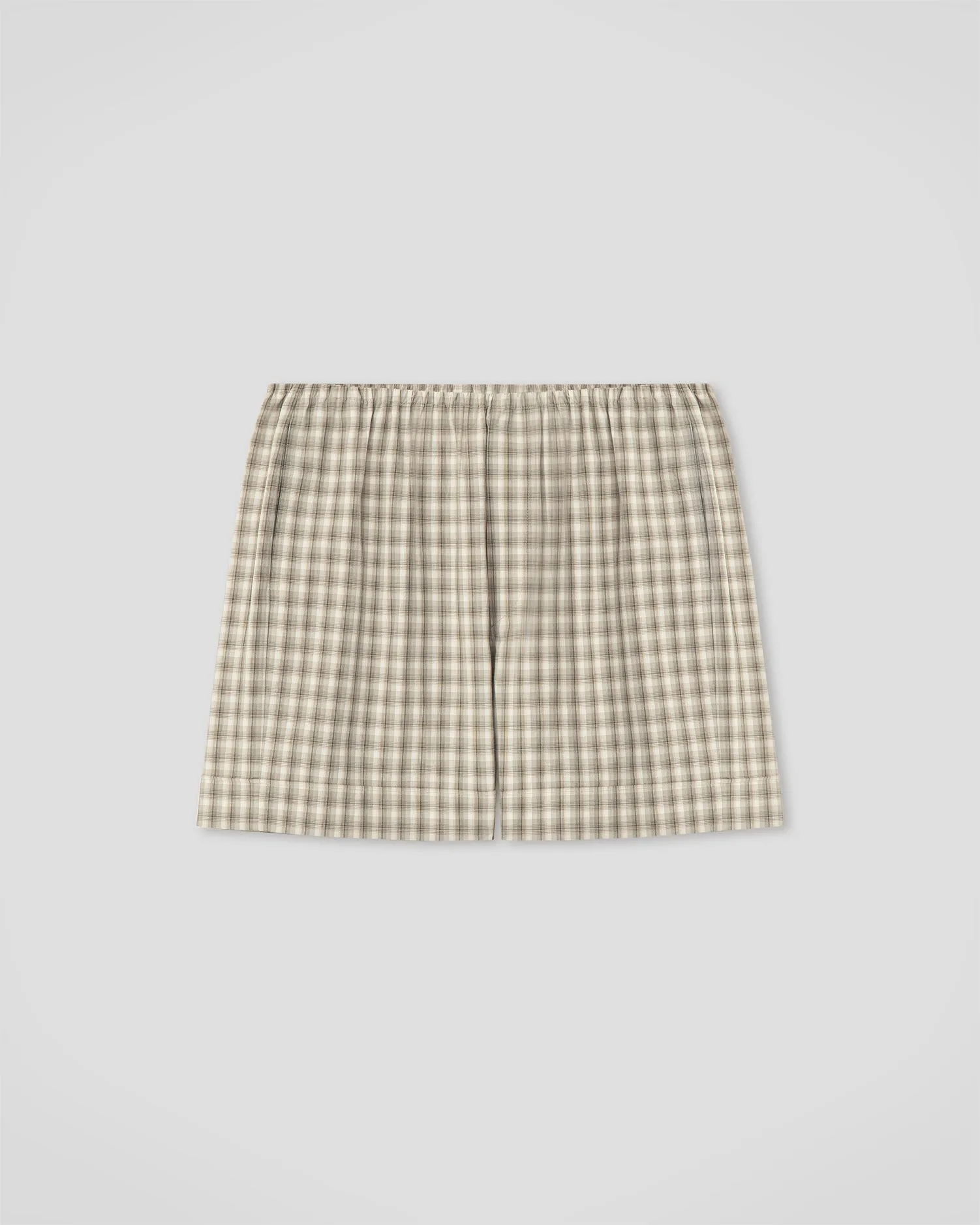 Hira - Checked Shirting Shorts - Creme/Grey sold by Nanushka product image thumbnail 5