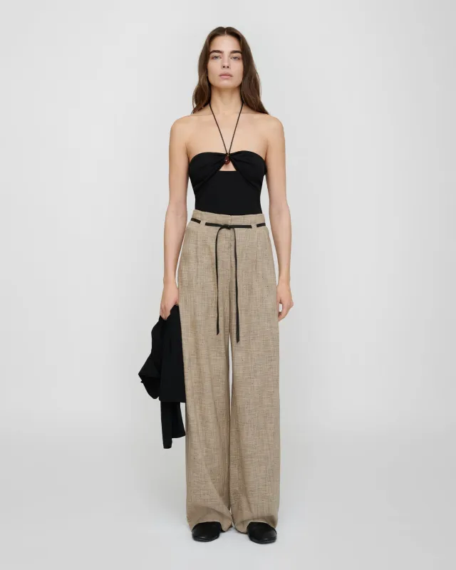 Shila - Mesh Jersey Top - Black made by Nanushka