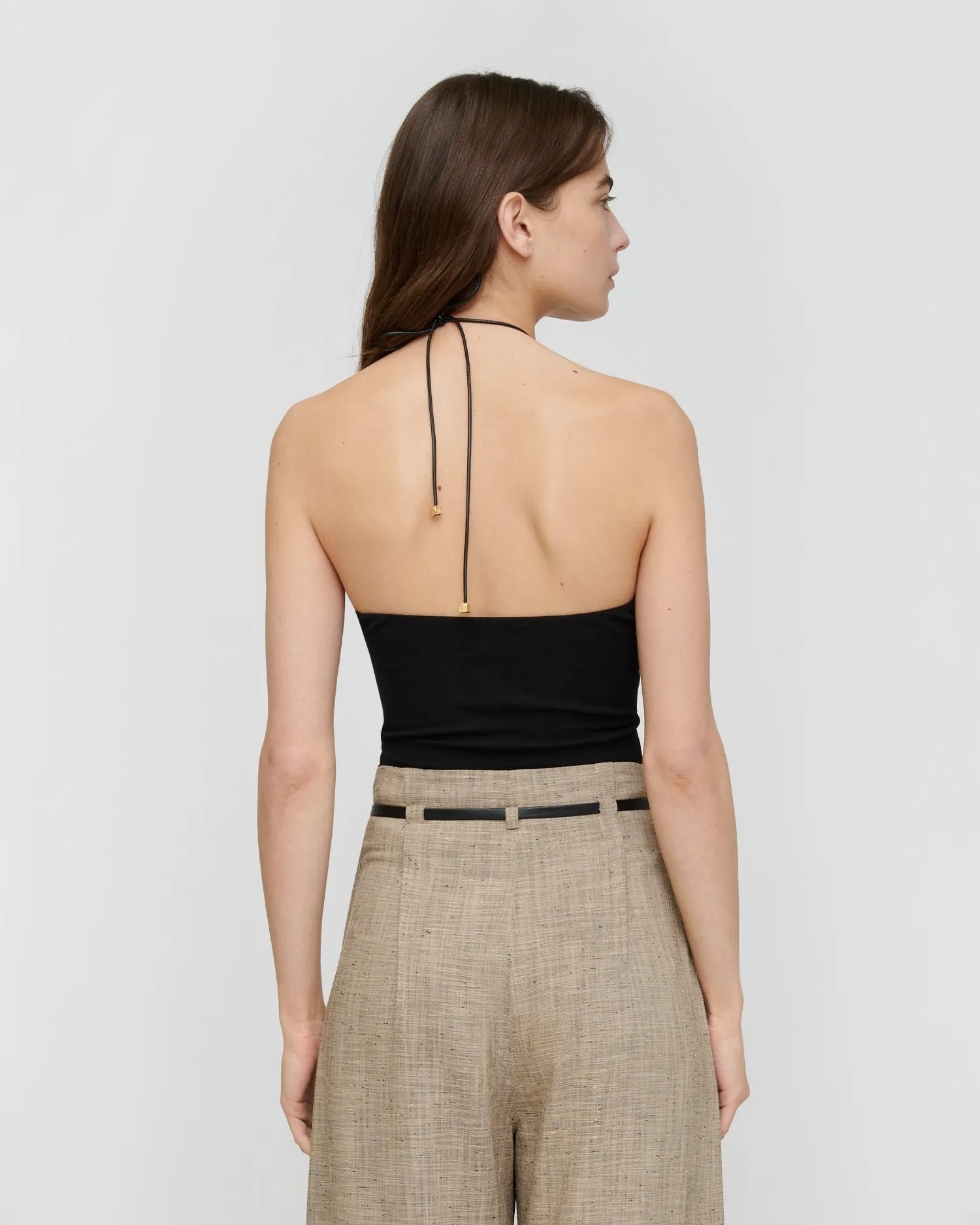 Shila - Mesh Jersey Top - Black sold by Nanushka product image thumbnail 4