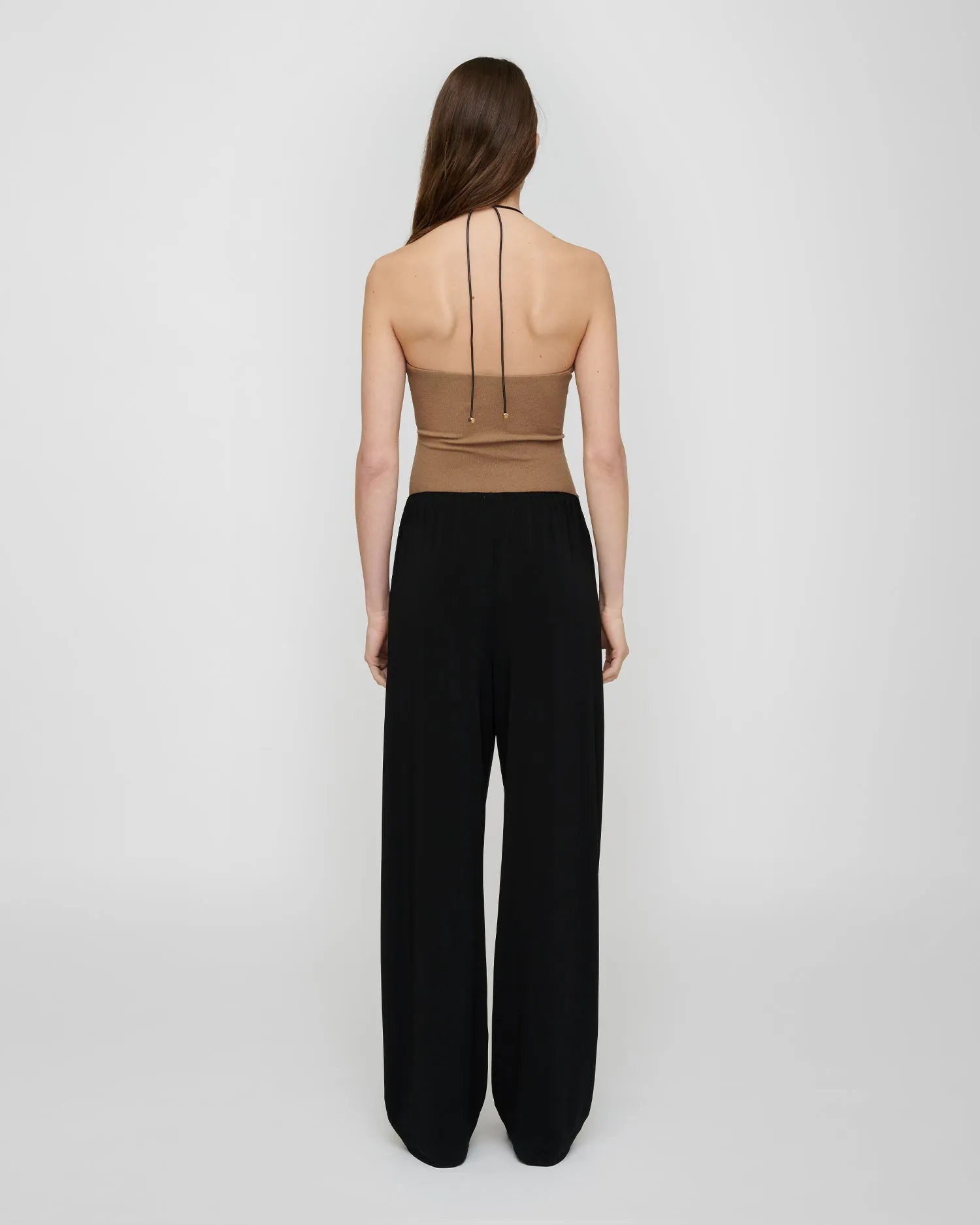 Shila - Mesh Jersey Top - Light Mocha sold by Nanushka product image thumbnail 2