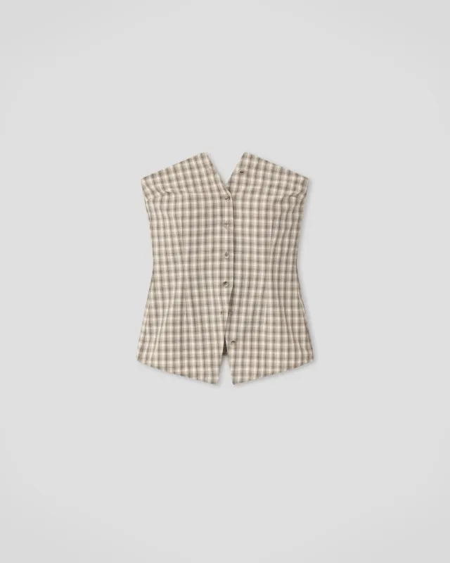 Brites - Shirt - Creme/Grey made by Nanushka