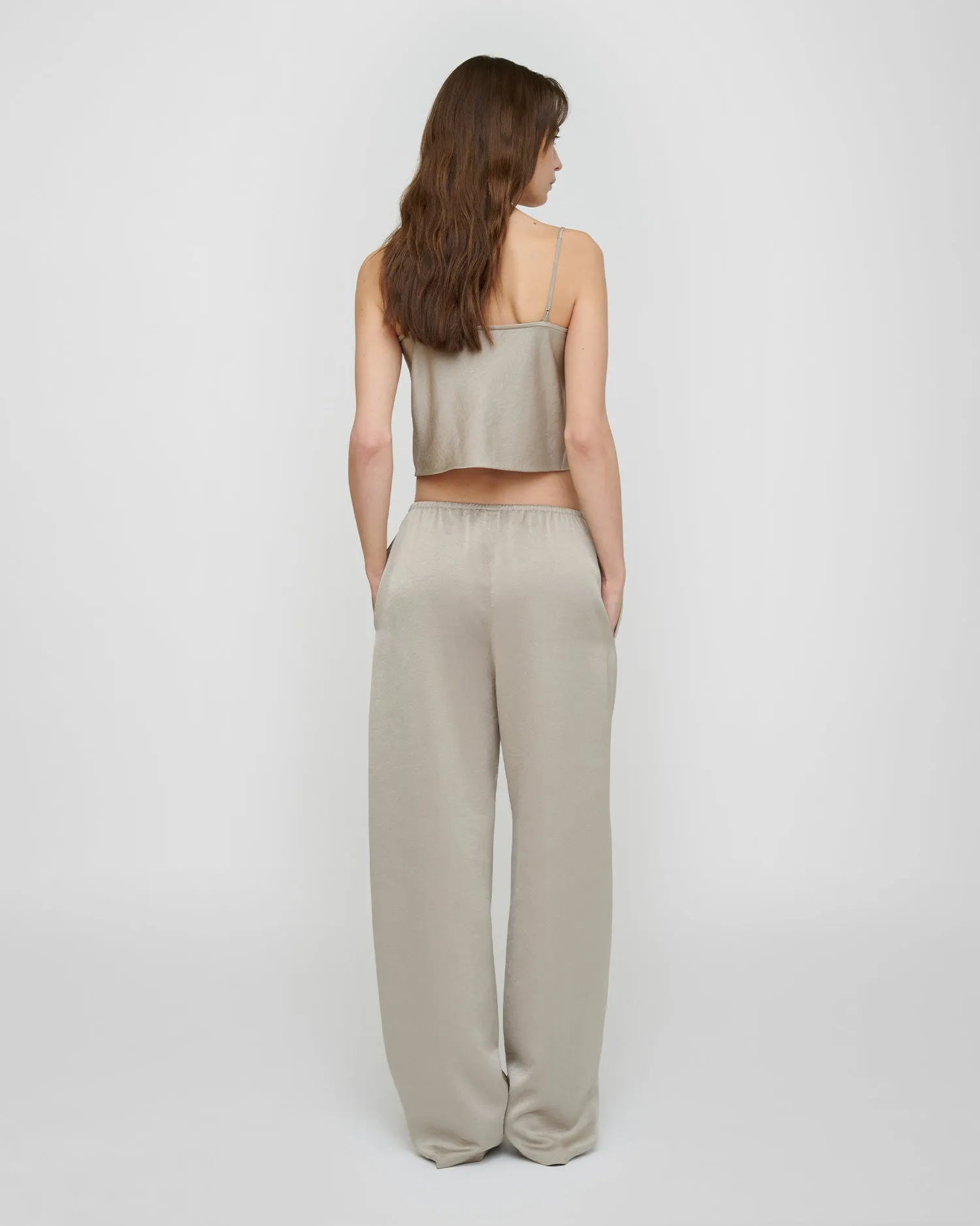 Zoela - Crisp Satin Pants - Silver sold by Nanushka product image thumbnail 2