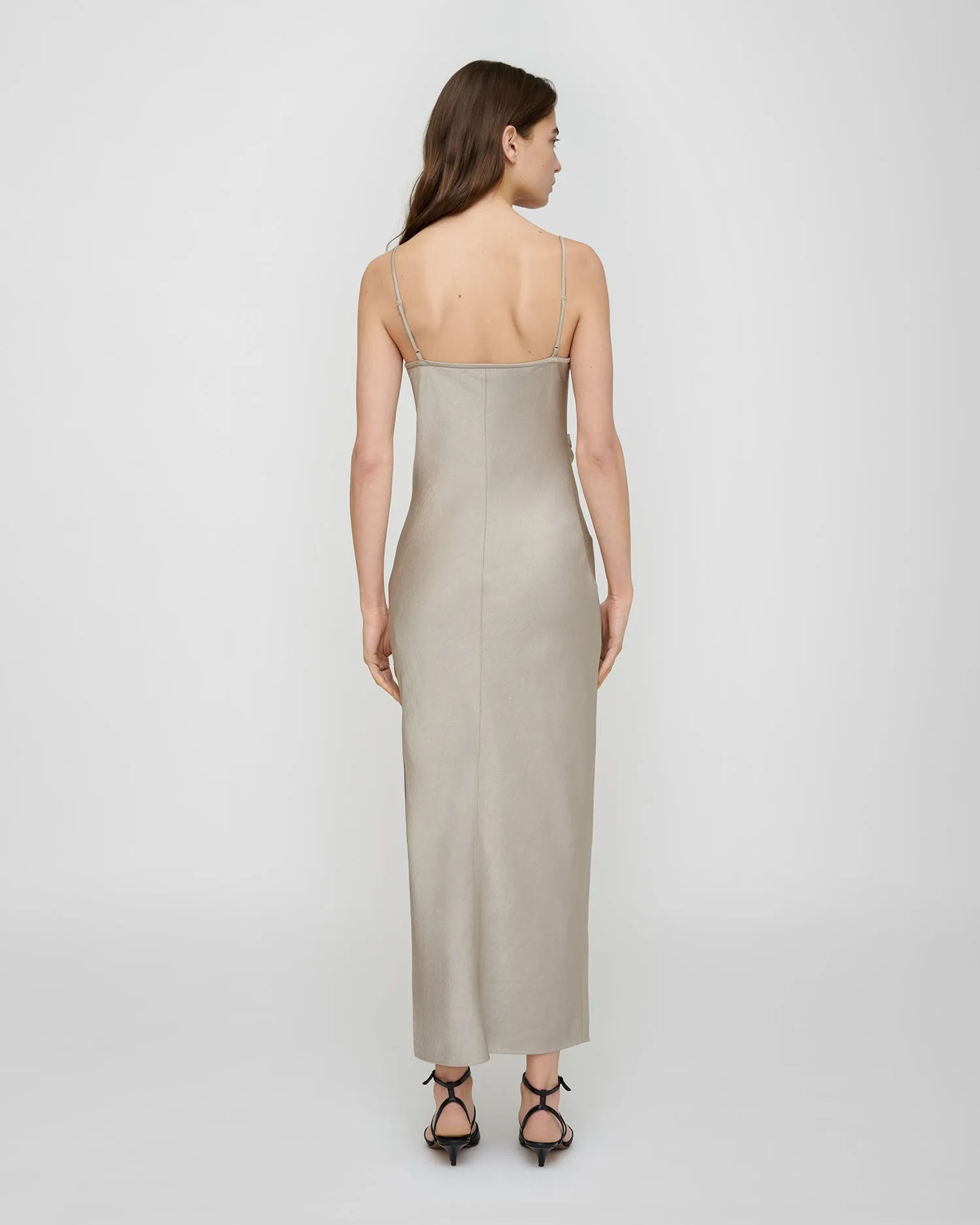 Rachana - Crisp Satin Dress - Silver sold by Nanushka product image thumbnail 3