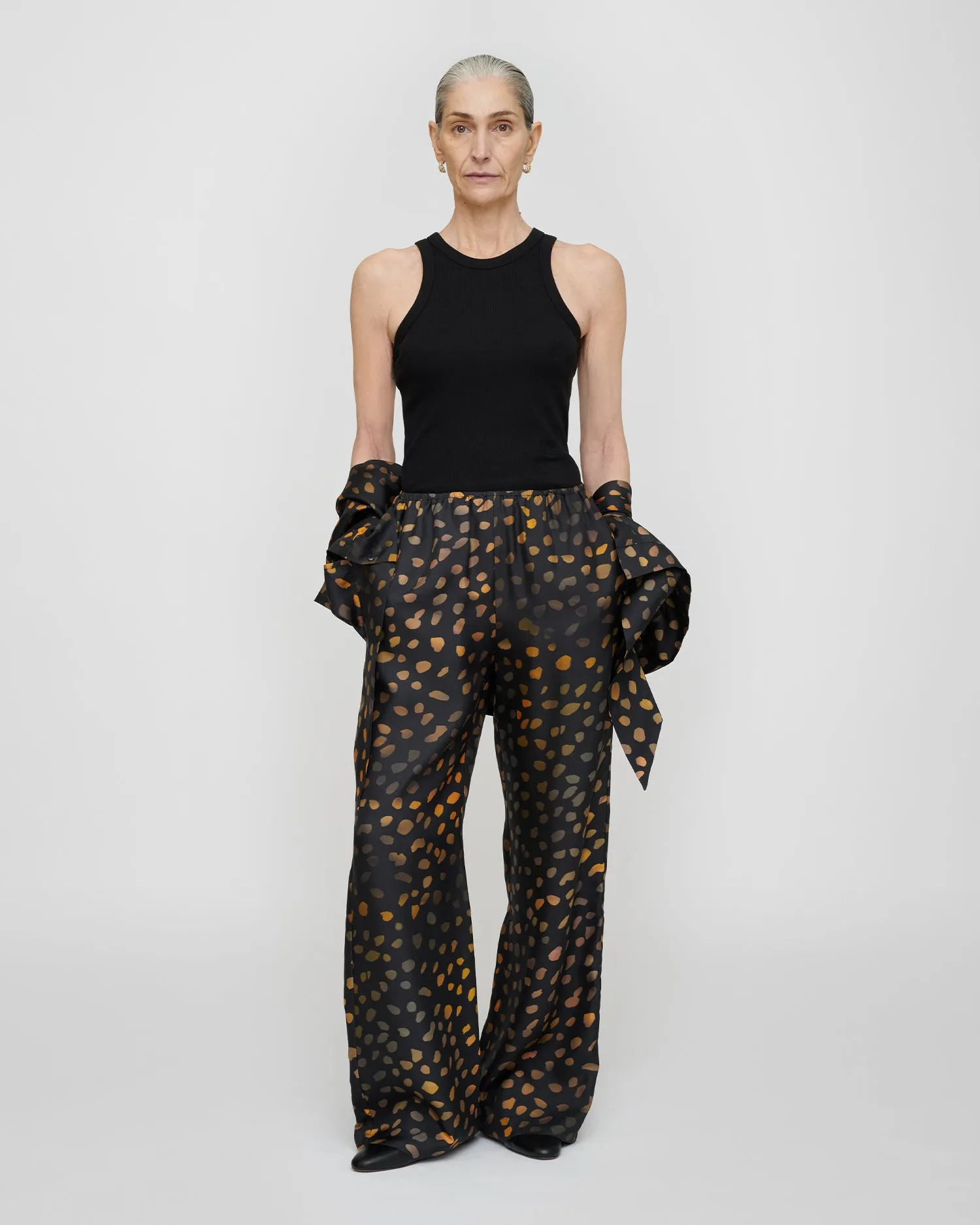Arvenn - Twill Silk Pants - Moonlit Dots sold by Nanushka product image thumbnail 5