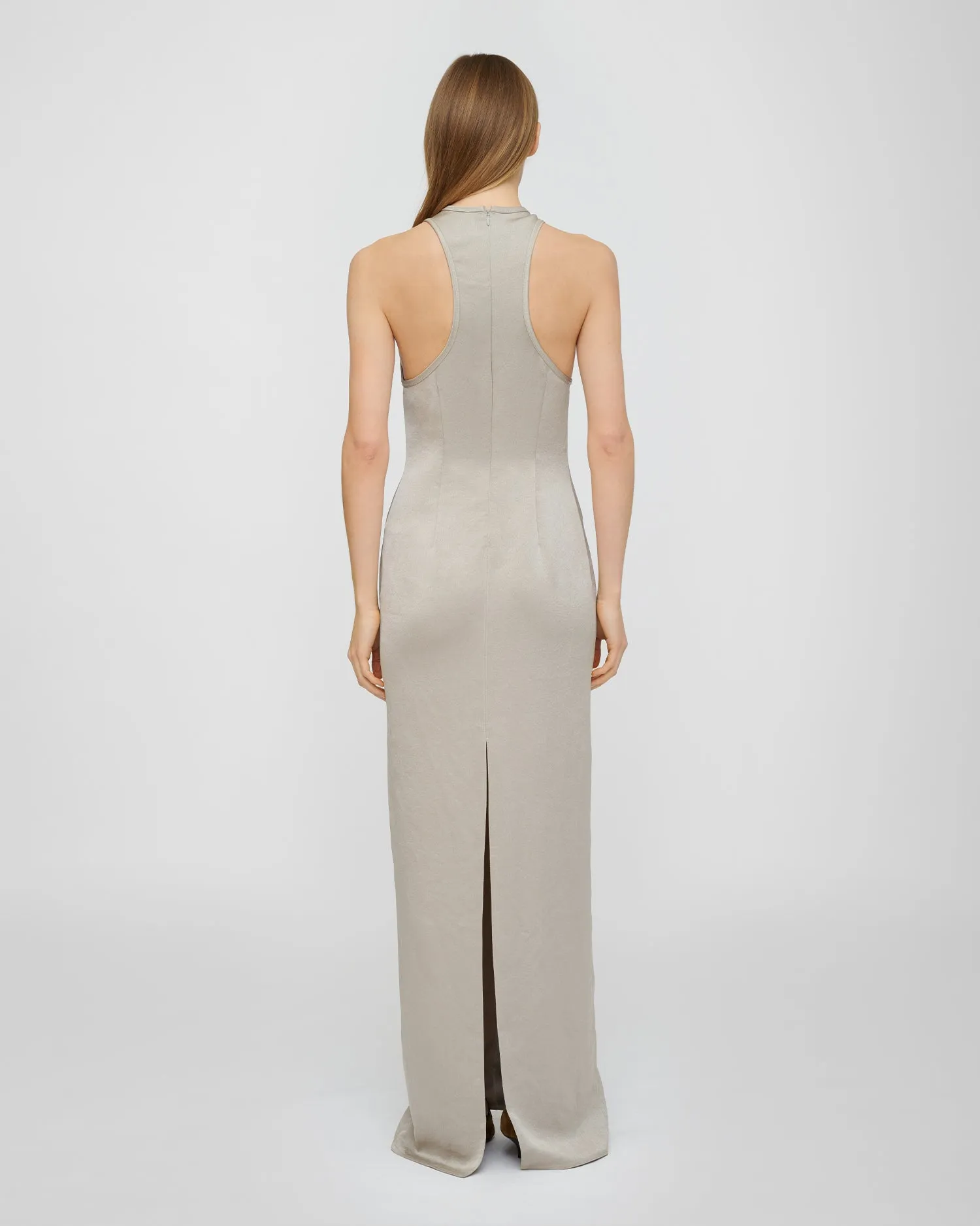 Himani - Crisp Satin Dress - Silver sold by Nanushka product image thumbnail 4