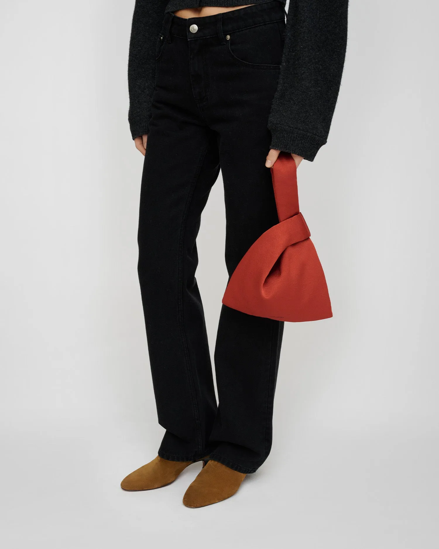 Jen Mini - Crisp Satin Bag - Rouge sold by Nanushka