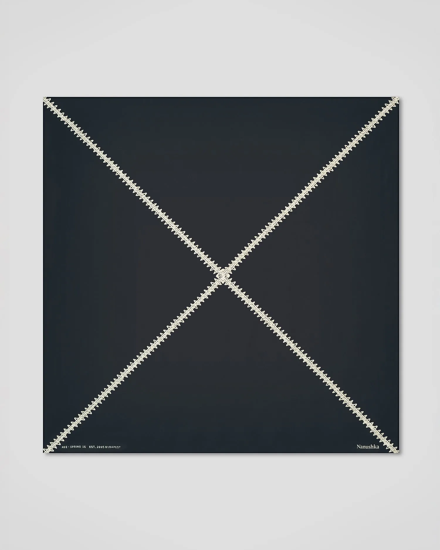 Miani - Silk Scarf - Origami Black sold by Nanushka