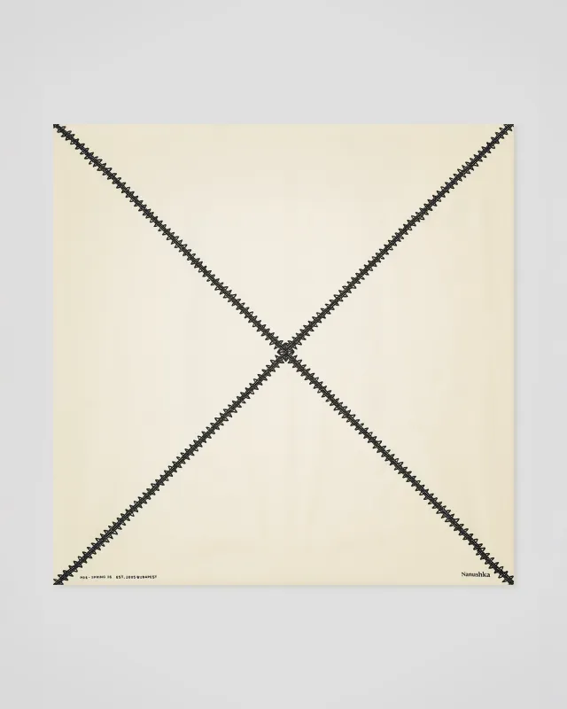 Miani - Silk Scarf - Origami Creme sold by Nanushka