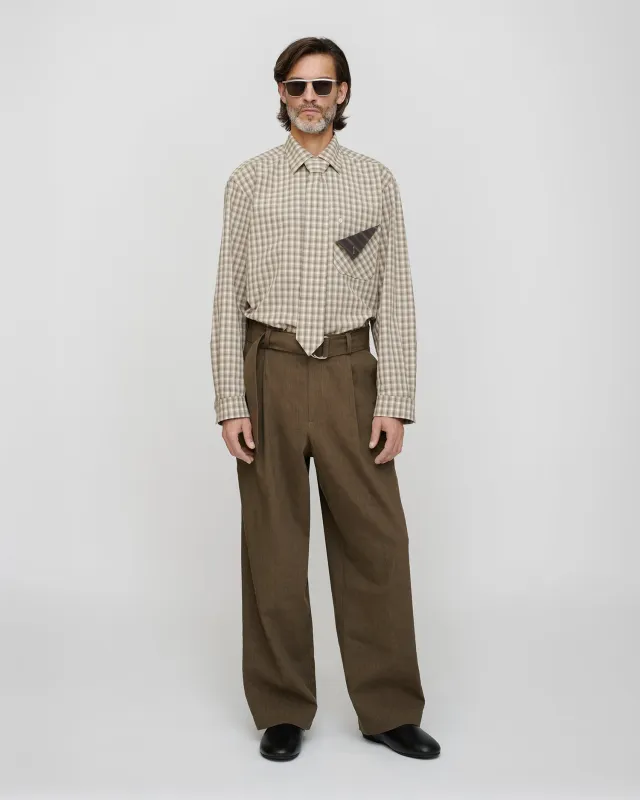 Saturnio - Shirt - Creme/Grey made by Nanushka