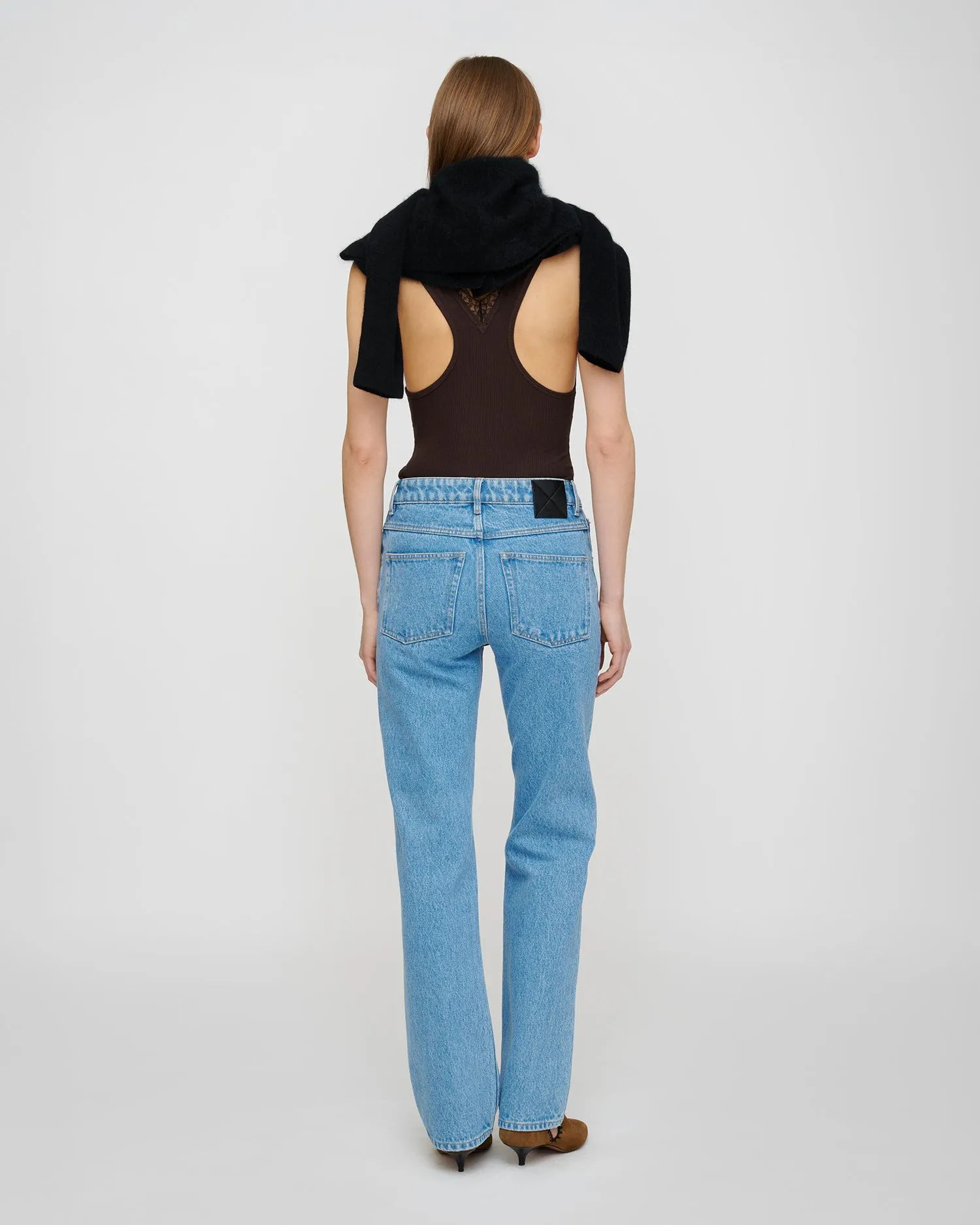 Gwen - Denim Jeans - Mid Blue sold by Nanushka product image thumbnail 3