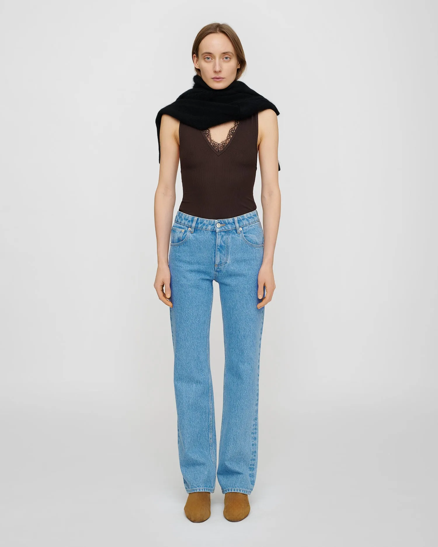 Gwen - Denim Jeans - Mid Blue sold by Nanushka