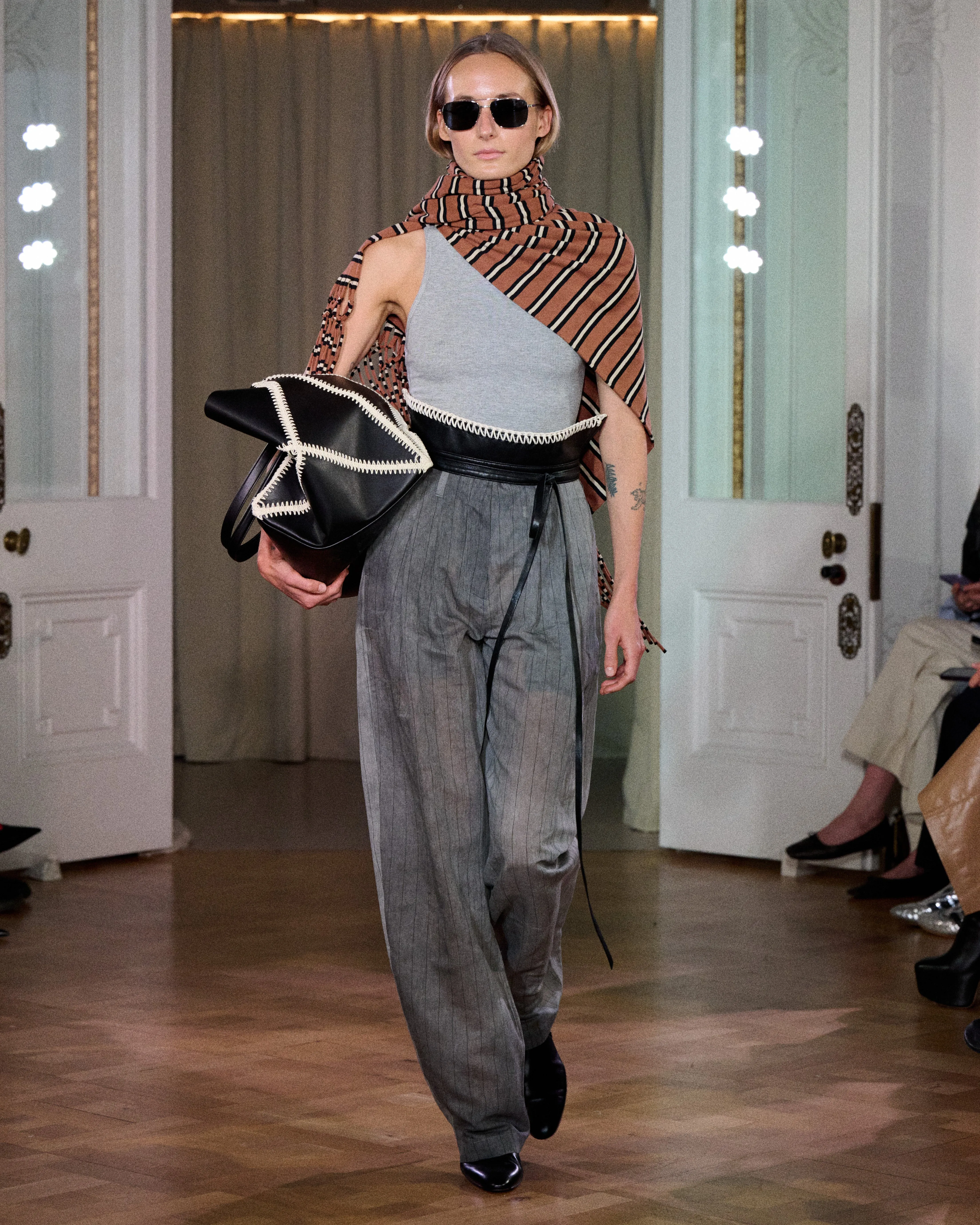 Hettie - Barrel leg pants - Grey sold by Nanushka product image thumbnail 2