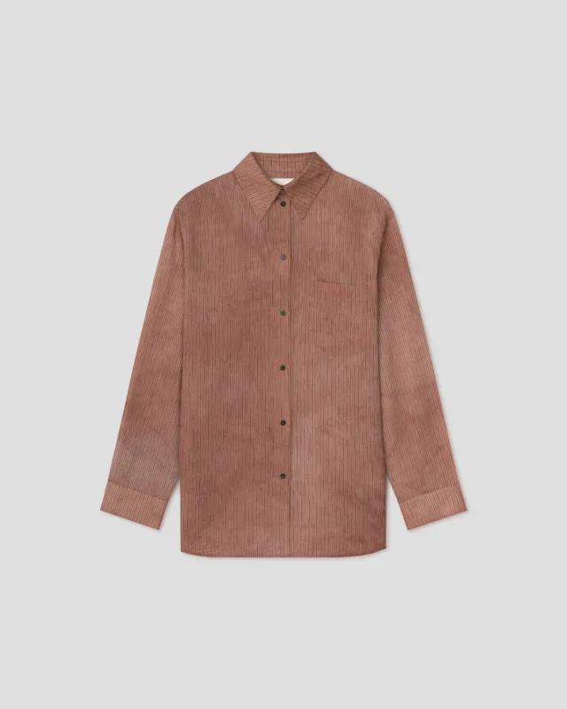 Chaska - Oversized shirt - Terracotta made by Nanushka