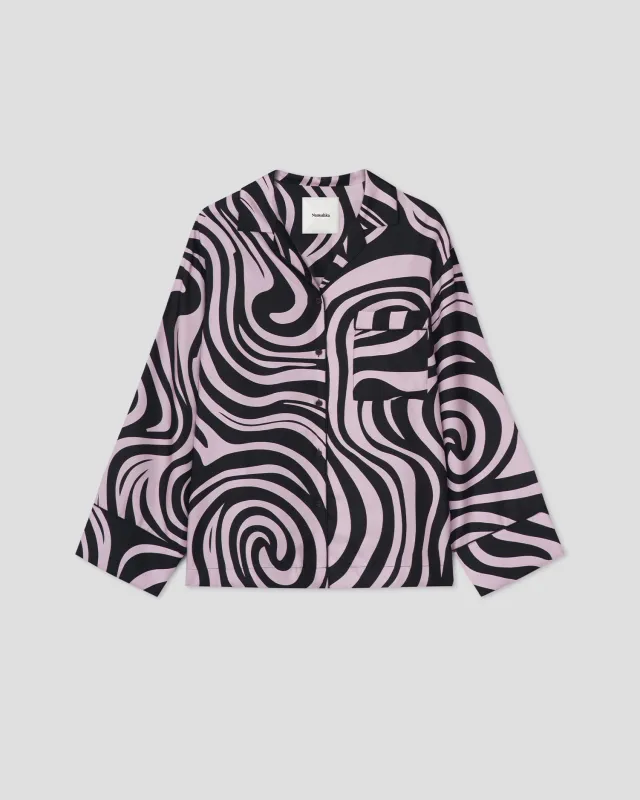 Tinsley - Relaxed shirt - Lilac Swirl made by Nanushka