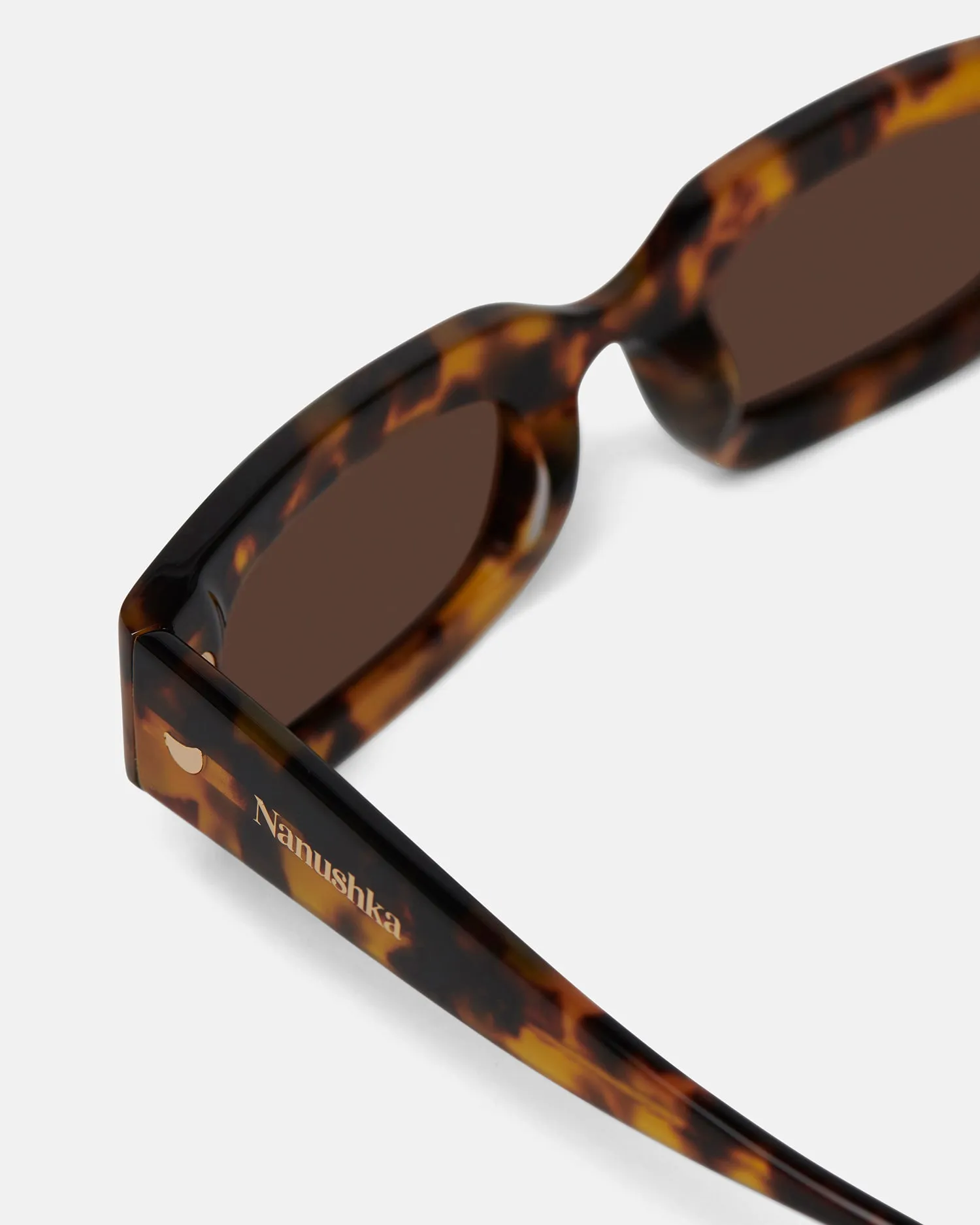 Kadee - Bio-Plastic D-Frame Sunglasses - Dark Amber sold by Nanushka product image thumbnail 3
