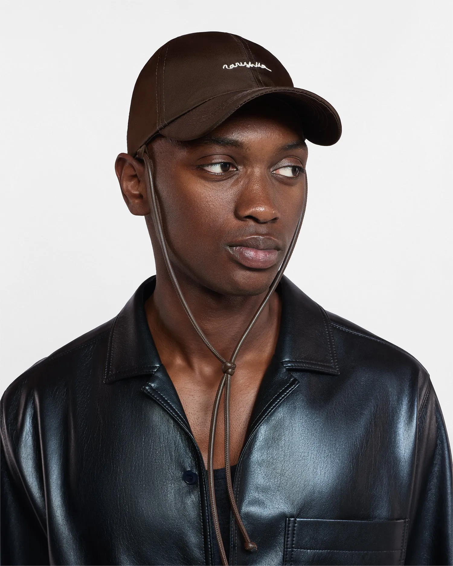 Darnis - Sale Logo-Embroidered Cap - Brown Econyl sold by Nanushka product image thumbnail 2