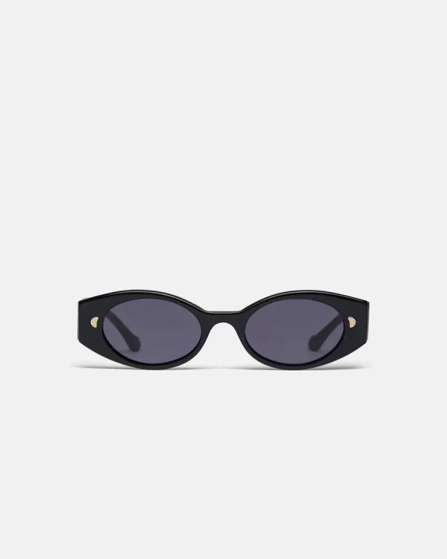 Millie - Bio-Plastic Slim Sunglasses - Black sold by Nanushka