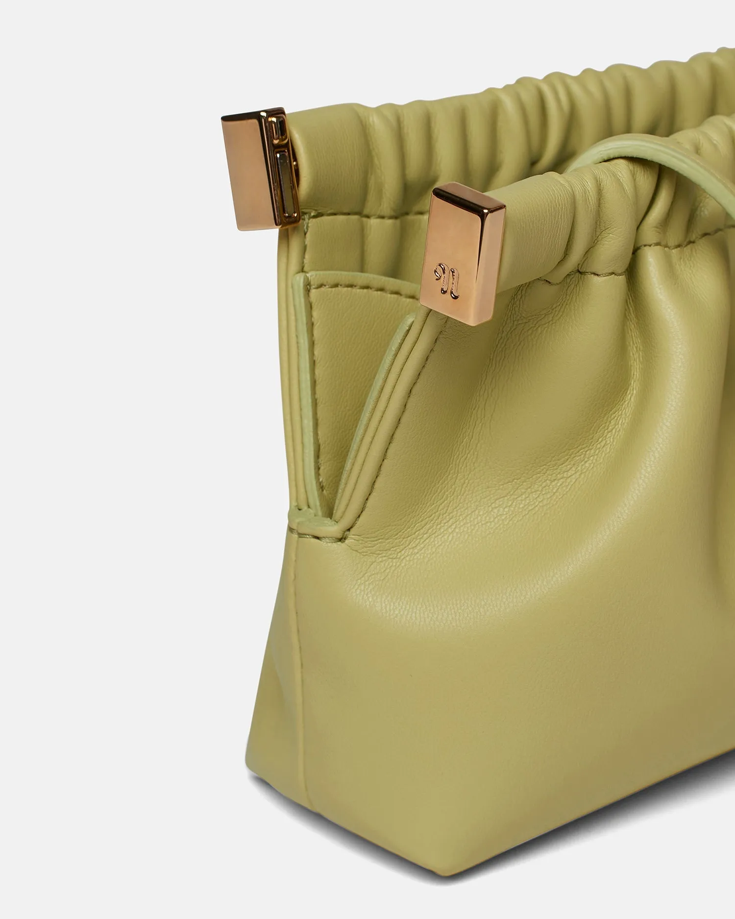 The Bar Clutch Micro - Alt-Nappa Clutch - Lime sold by Nanushka product image thumbnail 3