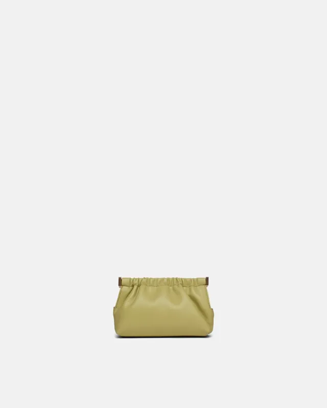 The Bar Clutch Micro - Alt-Nappa Clutch - Lime sold by Nanushka