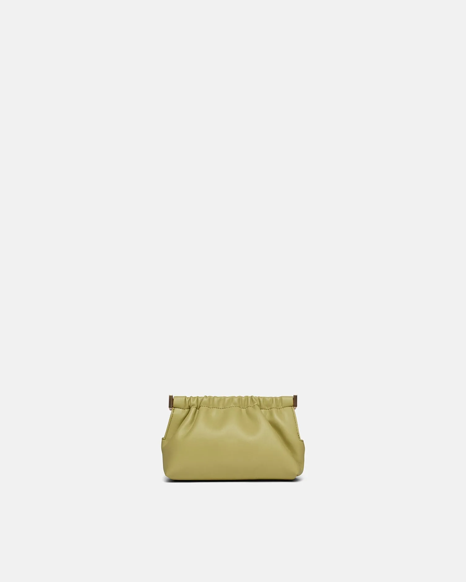 The Bar Clutch Micro - Alt-Nappa Clutch - Lime sold by Nanushka