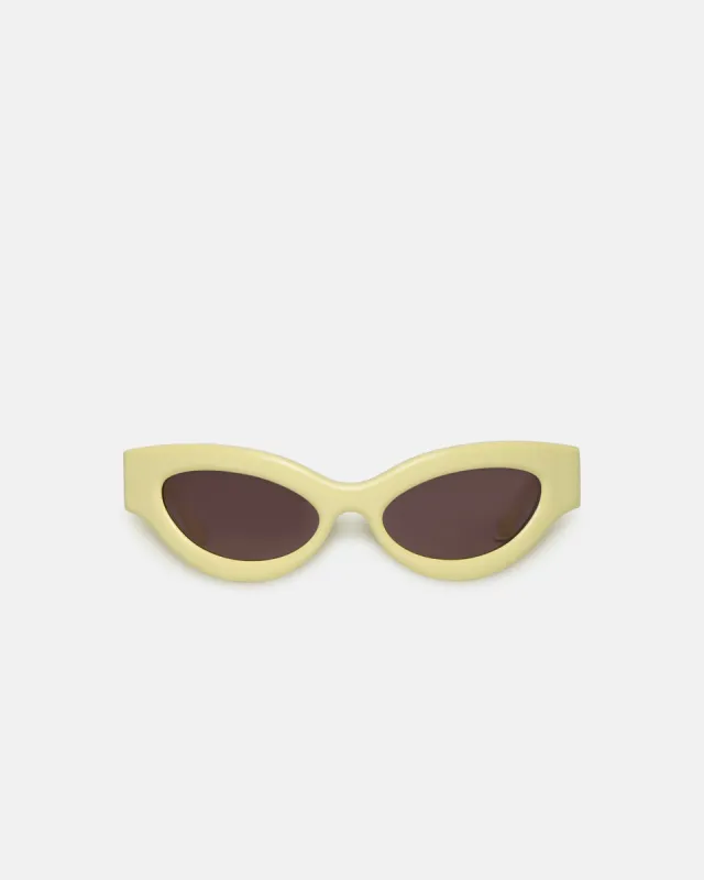 Trysta - Bio-Plastic Wrap Sunglasses - Moonbeam sold by Nanushka