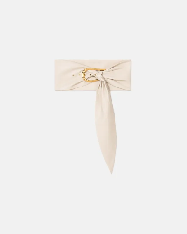 Dae - Okobor™ Alt-Leather Belt - Creme sold by Nanushka