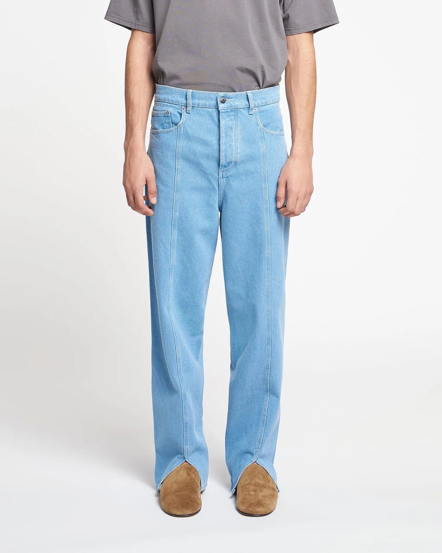 Tibes - Split-Hem Jeans - Eco Light Wash sold by Nanushka product image thumbnail 3