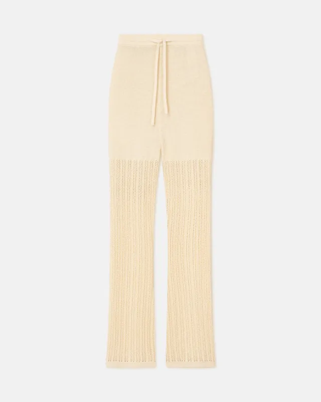 Kaela - Crochet Pants - Creme sold by Nanushka