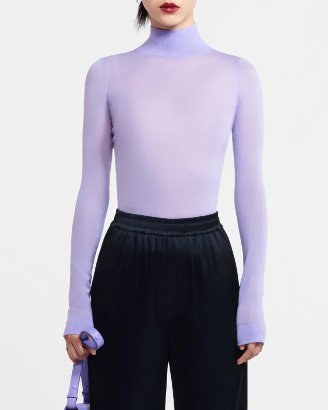 Harri - Sale Fine Merino Wool Top - Lilac Pf23 sold by Nanushka