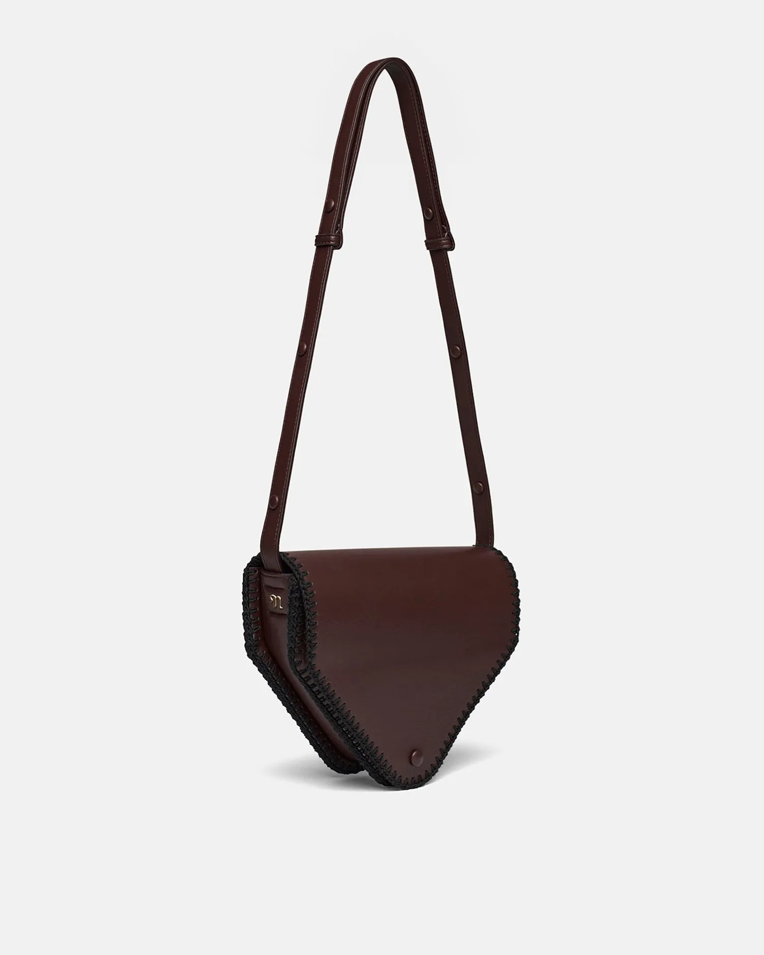 The Triangle Bag Medium - Alt-Nappa Shoulder Bag - Coffee BeanBlack sold by Nanushka product image thumbnail 3