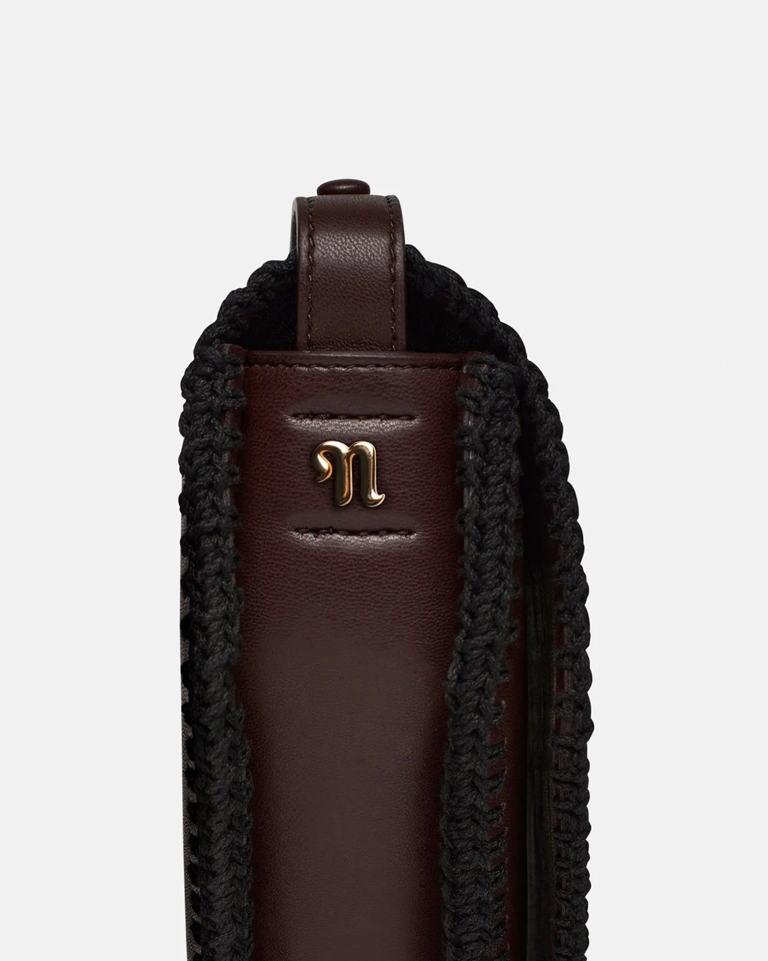 The Triangle Bag Medium - Alt-Nappa Shoulder Bag - Coffee BeanBlack sold by Nanushka product image thumbnail 5