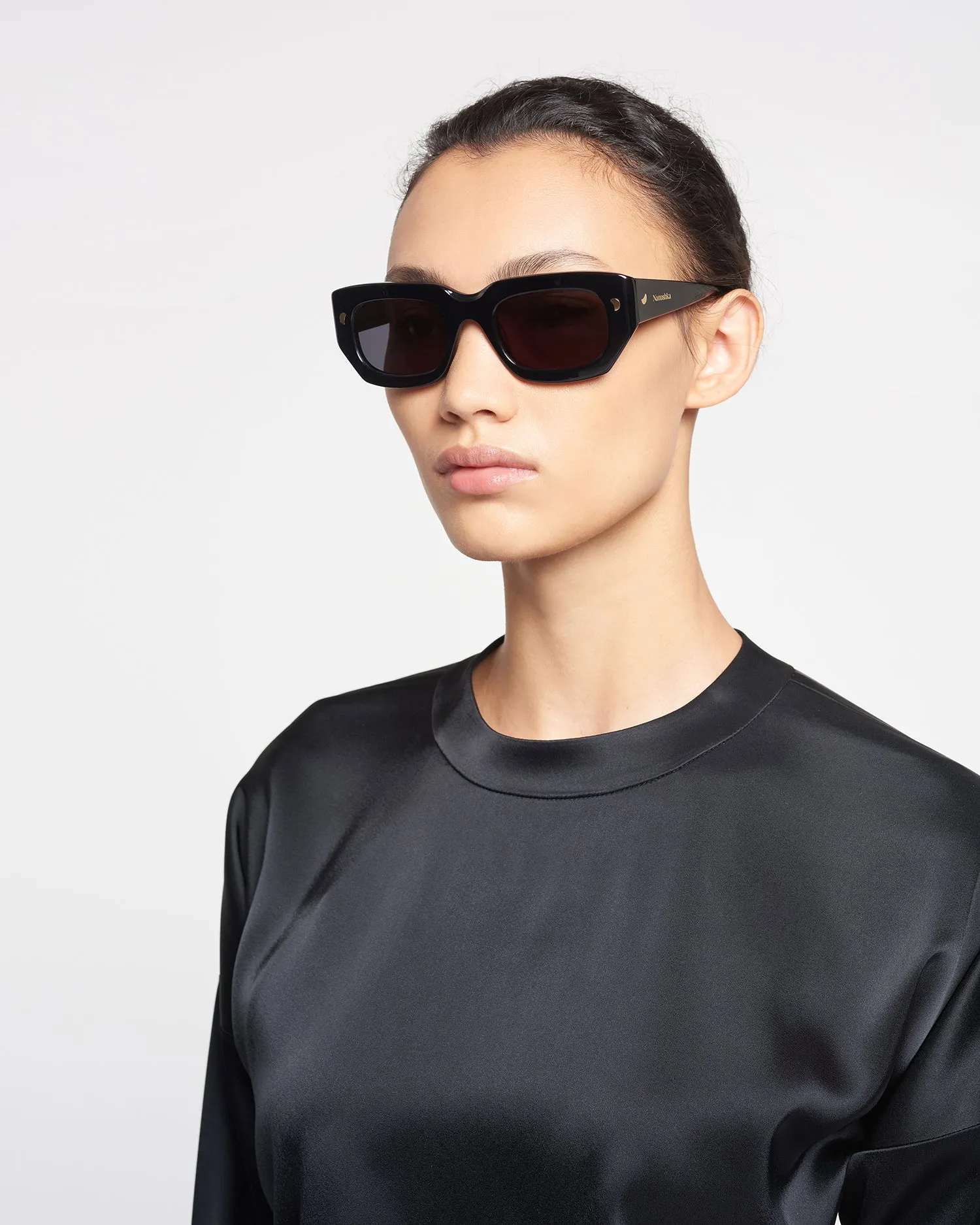 Harley - Bio-Plastic Sunglasses - Black sold by Nanushka product image thumbnail 4