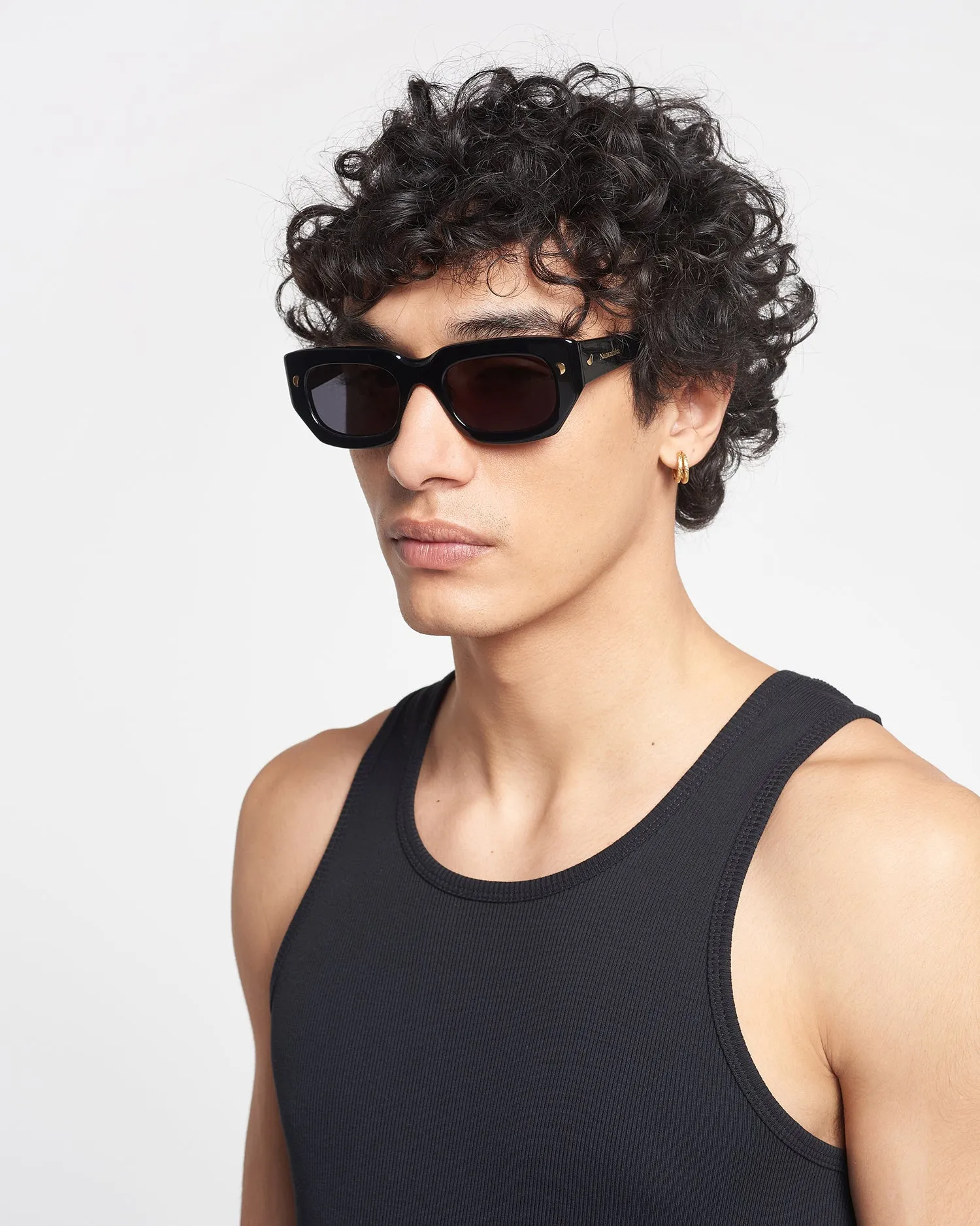 Harley - Bio-Plastic Sunglasses - Black sold by Nanushka product image thumbnail 5