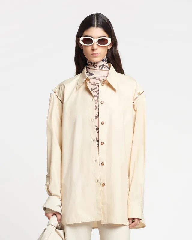 Weeko - Poplin Shirt - Beige sold by Nanushka