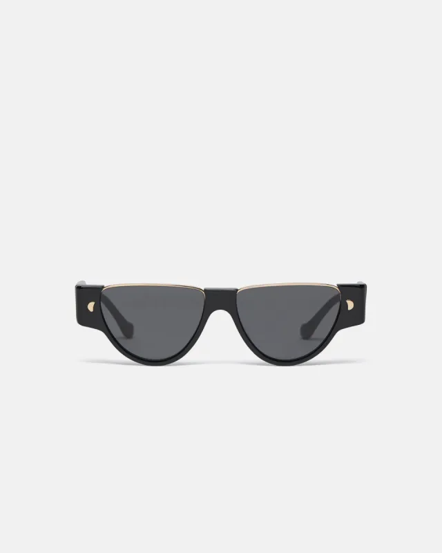 Daylin - Bio-Plastic Triangular Sunglasses - Black sold by Nanushka