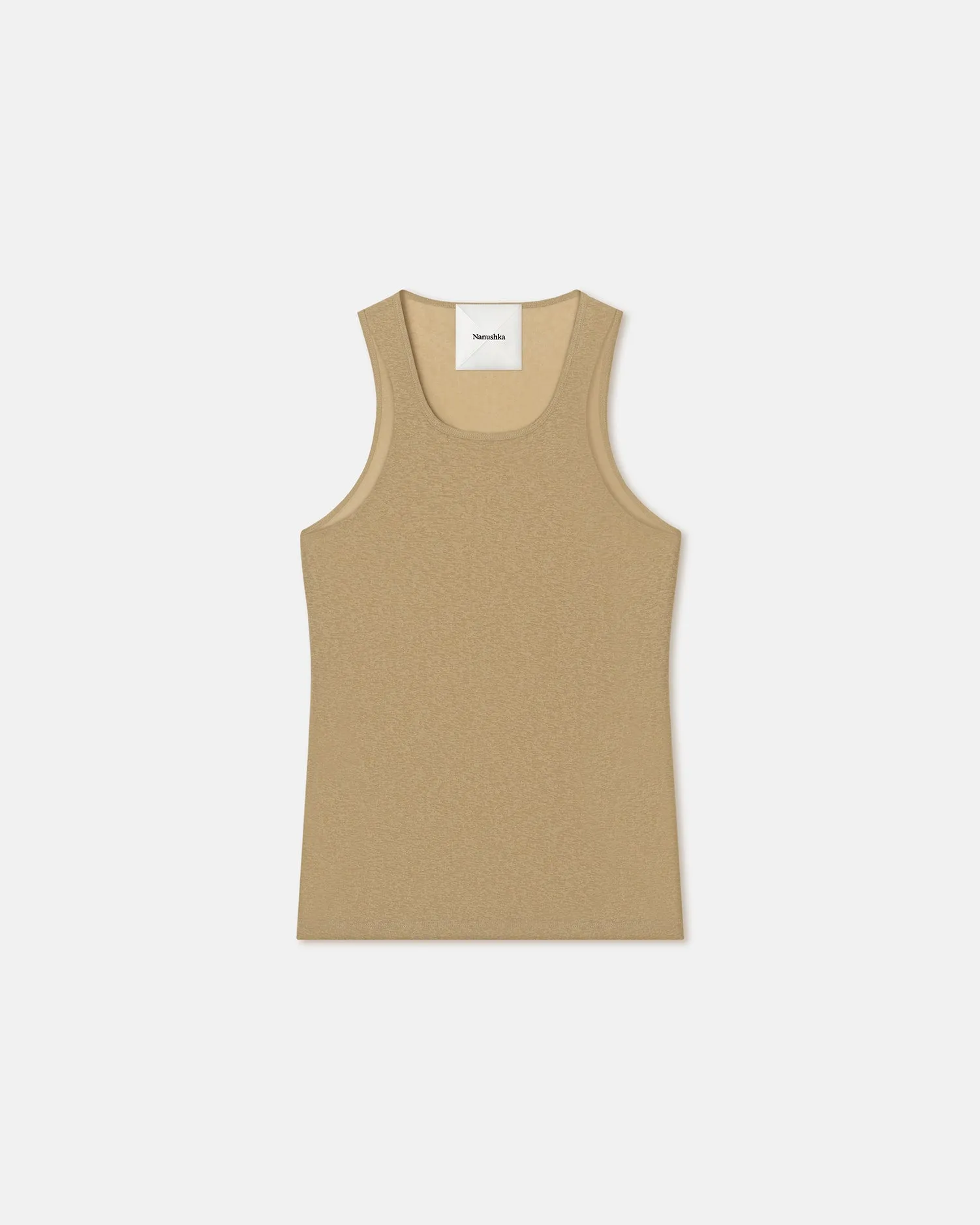 Levon - Mesh-Jersey Tank Top - Pale Olive sold by Nanushka product image thumbnail 5