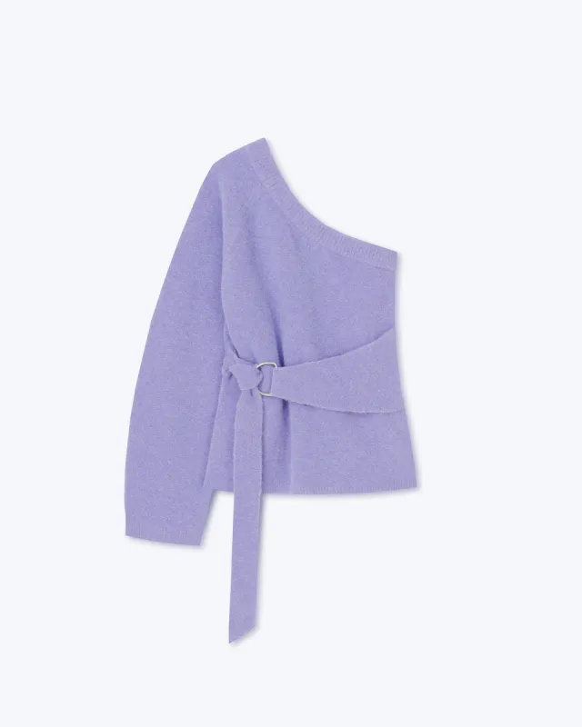 Anca - Sale One Shoulder Belted Knit Top - Lilac sold by Nanushka