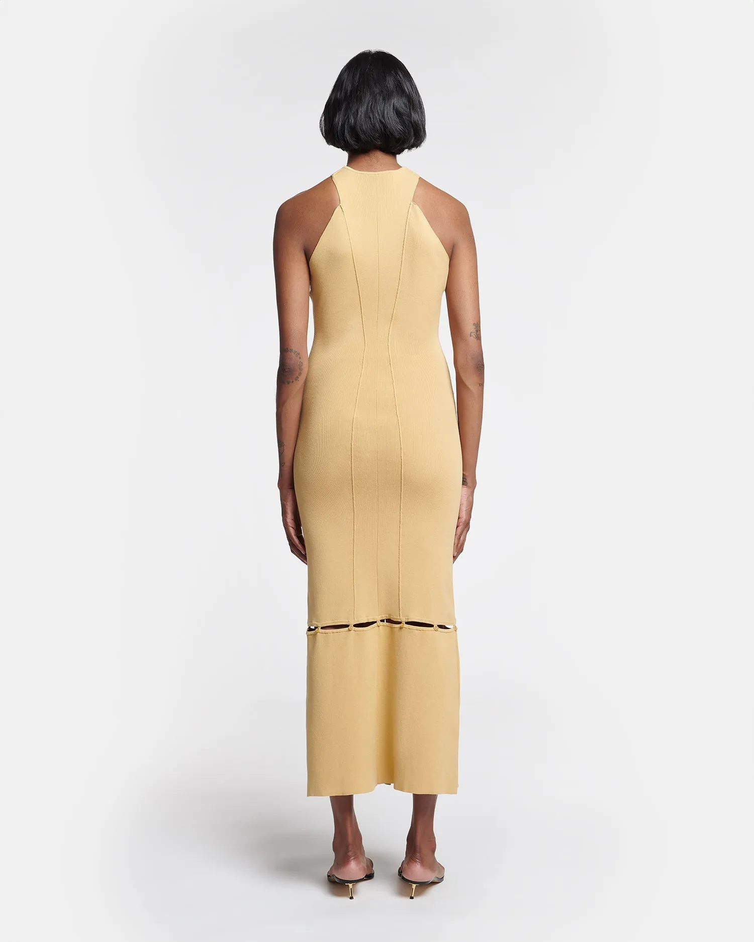 Seya - Crocheted Ribbed-Knit Maxi Dress - Sun Yellow sold by Nanushka product image thumbnail 2