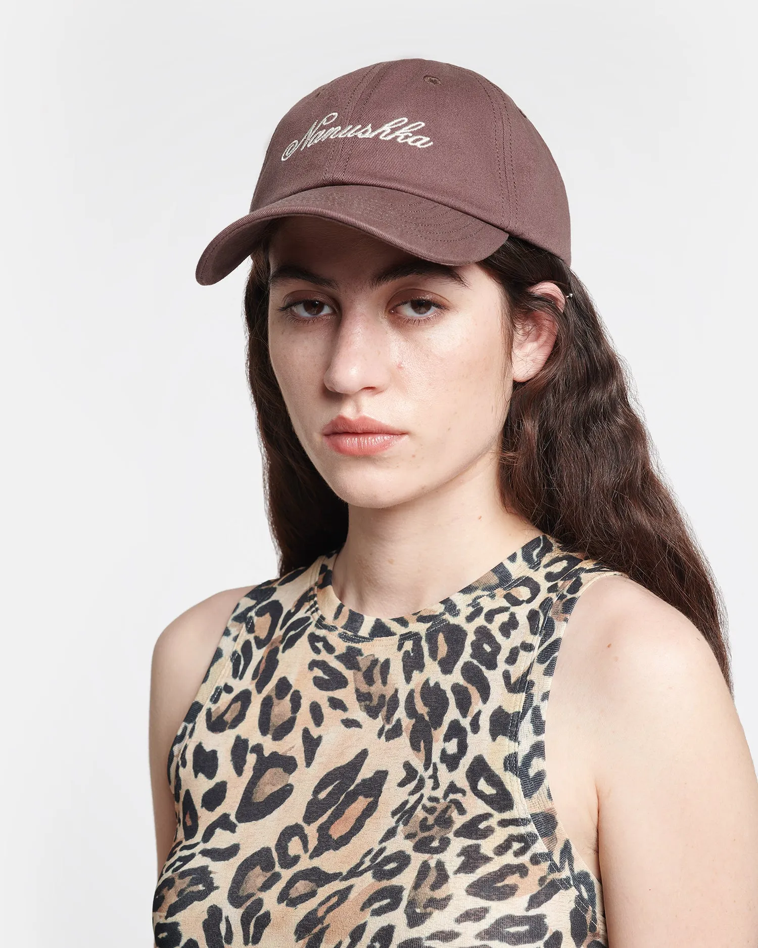 Val - Calligraphy Baseball Cap - Nutmeg sold by Nanushka product image thumbnail 3