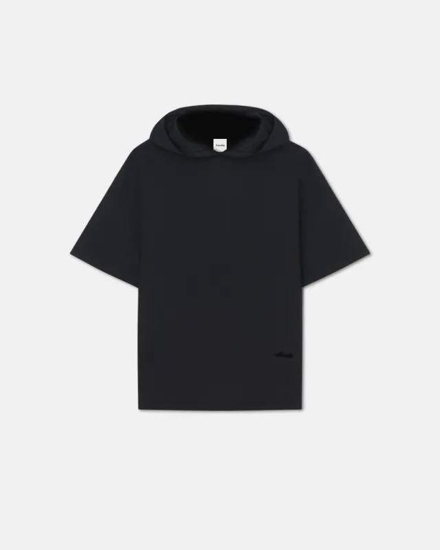 Kacper - Cotton-Jersey Hooded T-Shirt - Black sold by Nanushka