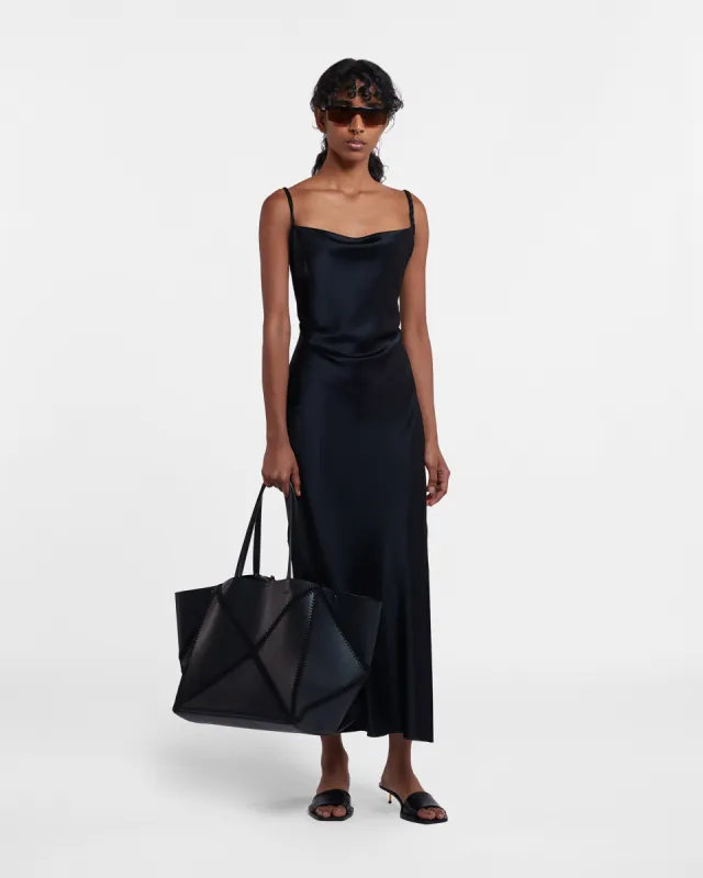 Fiore - Slip-Satin Dress - Black sold by Nanushka