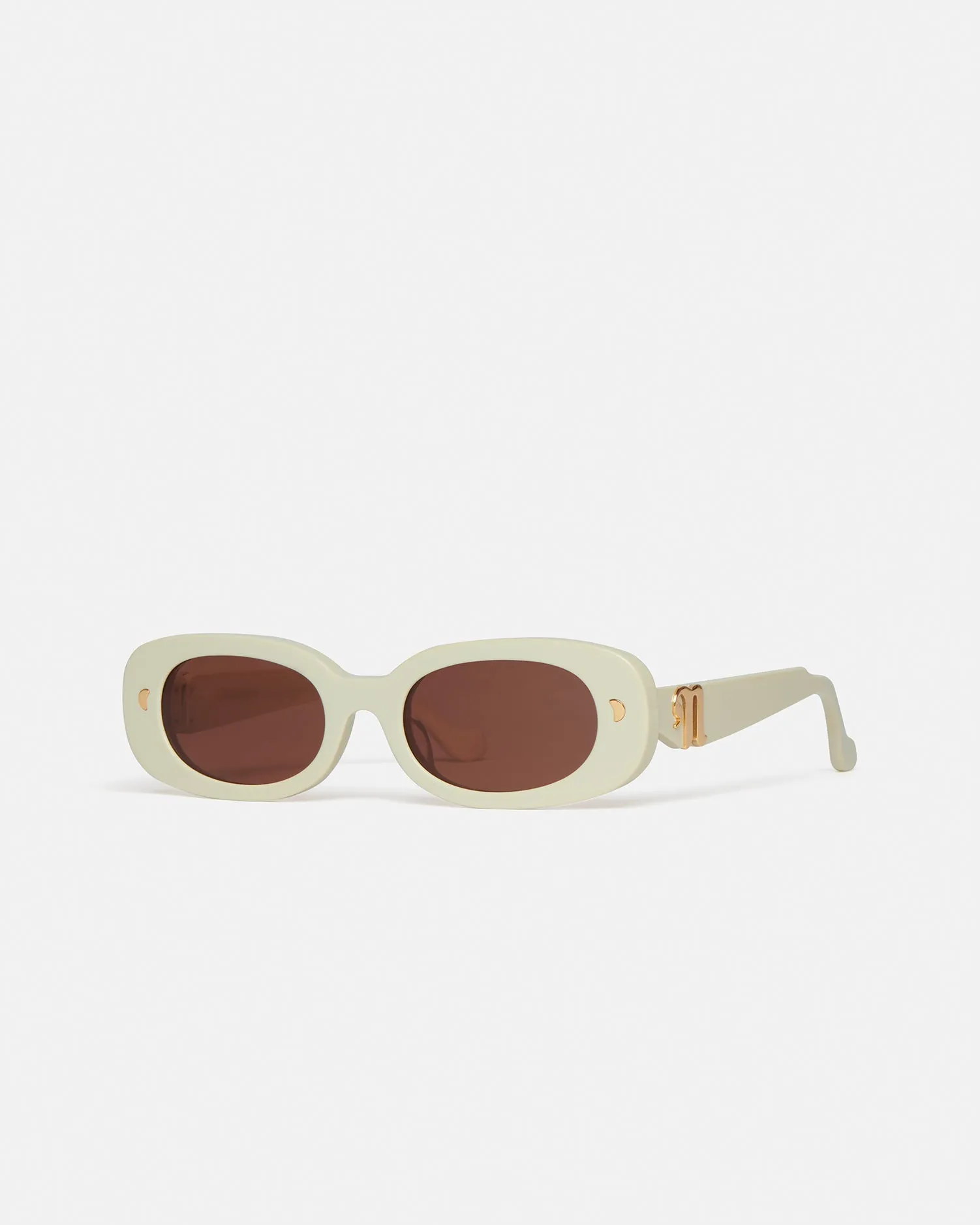 Aliza - Bio-Plastic Oval-Frame Sunglasses - Shell sold by Nanushka product image thumbnail 2