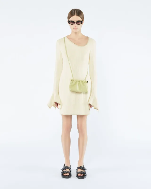 Elva - Sale Textured Bouclé Tweed Dress - Creme sold by Nanushka