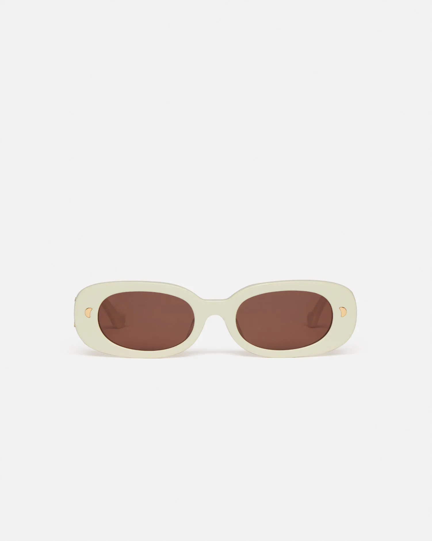 Aliza - Bio-Plastic Oval-Frame Sunglasses - Shell sold by Nanushka