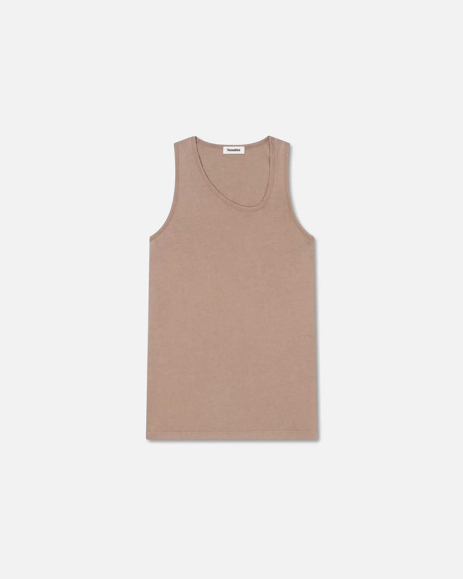 Aziz - Organically Grown Cotton Tank Top - Nut sold by Nanushka product image thumbnail 5
